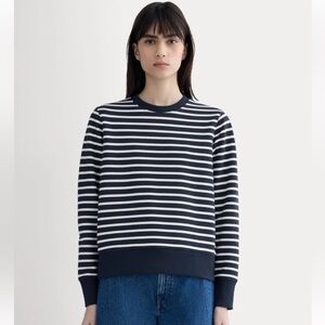 Everlane Off-Duty Terry Crew in Navy and White